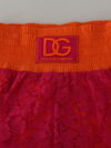 Shorts din dantelă elegante Dolce & Gabbana cu talie înaltă în tonuri duale - imagine 4