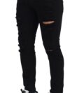 Jeans Dolce & Gabbana Negri Tăiați Slim Fit - imagine 2