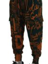 Pantaloni cargo jogger din mătase multicoloră Dolce & Gabbana - imagine 2
