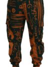 Pantaloni cargo jogger din mătase multicoloră Dolce & Gabbana - imagine 3