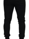 Pantaloni jogger eleganți negri Dolce & Gabbana din amestec de lână de lux - imagine 3
