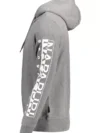 Sweatshirt cu glugă din bumbac gri Napapijri - imagine 3