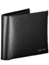 Portofel din piele neagră elegant Calvin Klein cu borsetă pentru monede - imagine 3