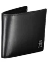 Portofel din piele neagră elegant Tommy Hilfiger cu accente contrastante - imagine 3