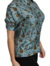 Bluză Elegantă Multicoloră din Mătase cu Guler Dolce & Gabbana - imagine 3