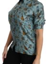 Bluză Elegantă Multicoloră din Mătase cu Guler Dolce & Gabbana - imagine 4