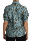 Bluză Elegantă Multicoloră din Mătase cu Guler Dolce & Gabbana - imagine 5
