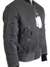 Jachetă bomber MM6 Maison Margiela elegantă gri cu fermoar complet - imagine 2