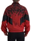 Jachetă cu fermoar Dolce & Gabbana roșie cu imprimeu leopard - imagine 2