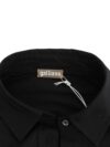 John Galliano Bluză Elegantă Neagră din Bumbac cu Mâneci Scurte - imagine 7