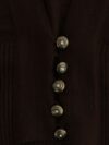 Cavalli Cardigan Cropped din Lână Virgină Maro Elegant - imagine 7