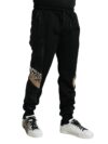 Pantaloni sport eleganți negri cu leopard Dolce & Gabbana - imagine 2