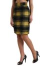 Fustă mini Dolce & Gabbana cu talie înaltă, imprimeu tartan, căptușită cu mătase - imagine 2
