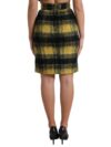 Fustă mini Dolce & Gabbana cu talie înaltă, imprimeu tartan, căptușită cu mătase - imagine 3