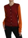 Cardigan din mătase Dolce & Gabbana în amestec de vișiniu - imagine 2