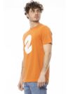 Tricou Invicta cu Guler Rotund Logo Portocalie - imagine 2