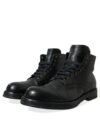 Cizme elegante din piele de cal negre Dolce & Gabbana - imagine 3