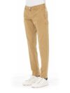 Pantaloni din bumbac bej Jacob Cohen cu buzunare - imagine 2