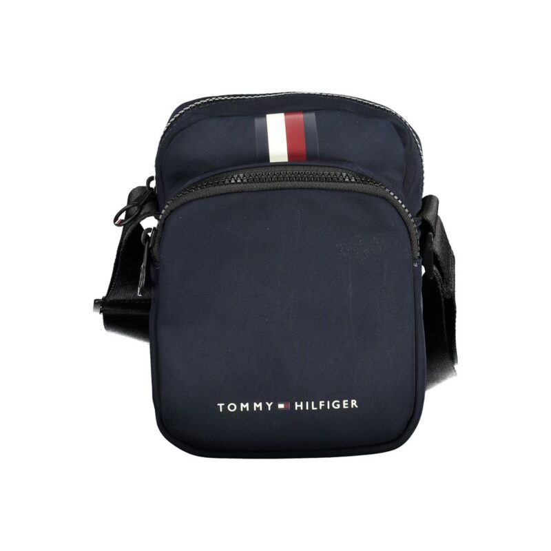 Geantă de umăr Tommy Hilfiger cu detalii contrastante albastre