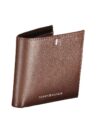 Portofel din piele maro elegant Tommy Hilfiger cu detalii contrastante - imagine 3