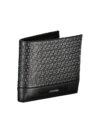 Portofel din piele neagră elegant Calvin Klein cu detalii contrastante - imagine 3