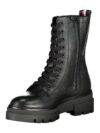 Botine Elegante Negre cu Șireturi și Fermuar Lateral Tommy Hilfiger - imagine 3