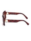 Ochelari de soare Moncler cu lentile dreptunghiulare maro - imagine 2