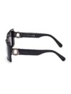 Ochelari de soare Moncler cu lentile negre dreptunghiulare - imagine 2