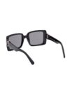 Ochelari de soare Moncler cu lentile negre dreptunghiulare - imagine 3