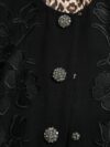 Dolce & Gabbana Palton Elegant din Lână cu Flori și Nasturi - imagine 6