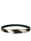 Curea Dolce & Gabbana din piele cu model zebra - imagine 3
