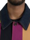 Jachetă cu guler din bumbac patchwork multicolor Dolce & Gabbana - imagine 4