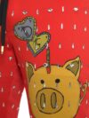 Dolce & Gabbana Pantaloni Jogger Roșii Anul Porcului - imagine 4