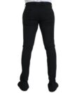 Dolce & Gabbana Pantaloni Skinny Negri din Lână Stretch pentru Bărbați - imagine 3