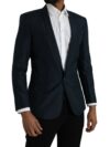 Dolce & Gabbana Sacou Blazer Albastru GOLD cu Un Rând de Nasturi - imagine 2