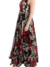 Rochie Maxi Floral Dolce & Gabbana cu Imprimare de Floarea Soarelui și Cristale - imagine 2