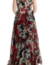 Rochie Maxi Floral Dolce & Gabbana cu Imprimare de Floarea Soarelui și Cristale - imagine 3