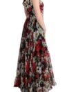 Rochie Maxi Floral Dolce & Gabbana cu Imprimare de Floarea Soarelui și Cristale - imagine 4