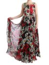 Rochie Maxi Floral Dolce & Gabbana cu Imprimare de Floarea Soarelui și Cristale - imagine 6
