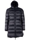 Centogrammi Geacă lungă reversibilă din puf elegantă în negru - imagine 3