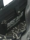Geantă mică de umăr din piele și pânză neagră Jimmy Choo - imagine 6