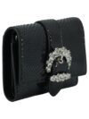 Portofel din piele neagră Jimmy Choo Cheri - imagine 3