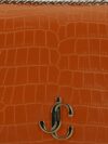Geantă de umăr din piele Jimmy Choo Amber Orange - imagine 4