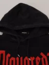 Pulover cu glugă imprimat pentru bărbați Dsquared², negru din bumbac - imagine 6