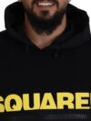 Pulover cu glugă imprimat din bumbac negru Dsquared² - imagine 4