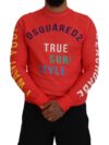 Dsquared² Tricou cu Mâneci Lungă și Imprimare Colorată Portocalie - imagine 5