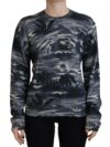 Pulover Casual DSQUARED2 cu mâneci lungi și imprimeu Thunder Sky negru - imagine 2