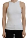 Dsquared² Tricou fără mâneci din viscoză alb - imagine 2
