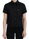 Dsquared² Polo Top cu Guler Negru cu Maneci Scurte - imagine 2