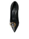 Dolce & Gabbana Pantofi cu toc din piele neagră Devotion - imagine 7